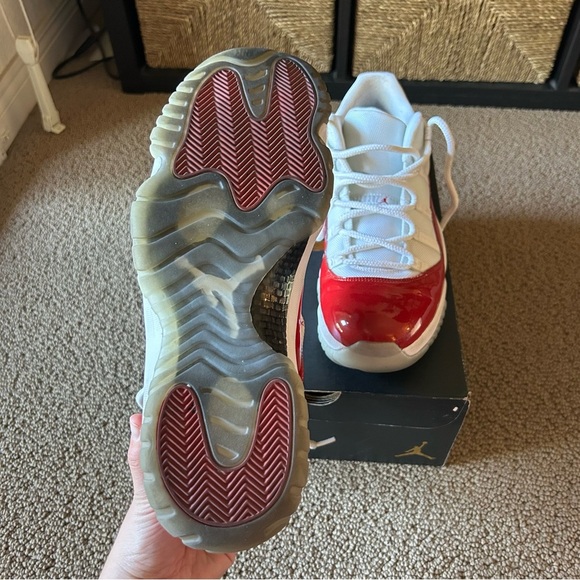 Nike Air Jordan 11 Retro Low Cherry 2016 Size 13 Men’s White Red 528895-102 OG - Picture 8 of 12
